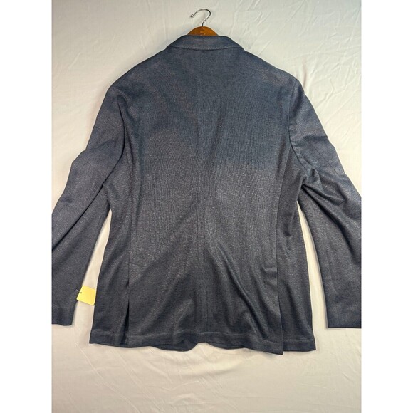 Q by Flynt Blazer Mens Size 48R Booth Jacket Navy 2 Button Single-Breasted - Picture 5 of 16
